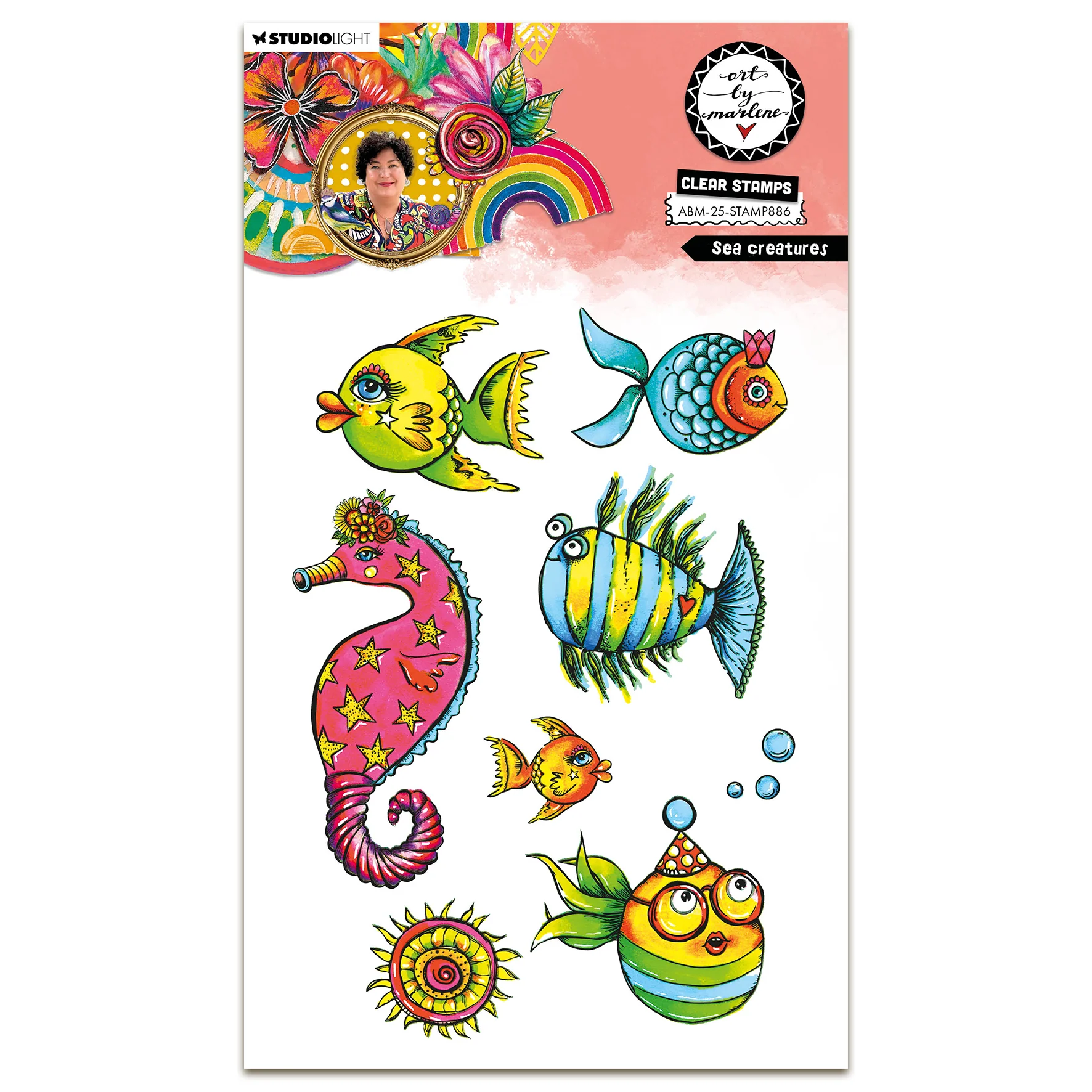 Art By Marlene Clear Stamp Sea Creatures