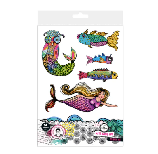 Art By Marlene Signature Collection Water Transfer Paper Colorful Mix
