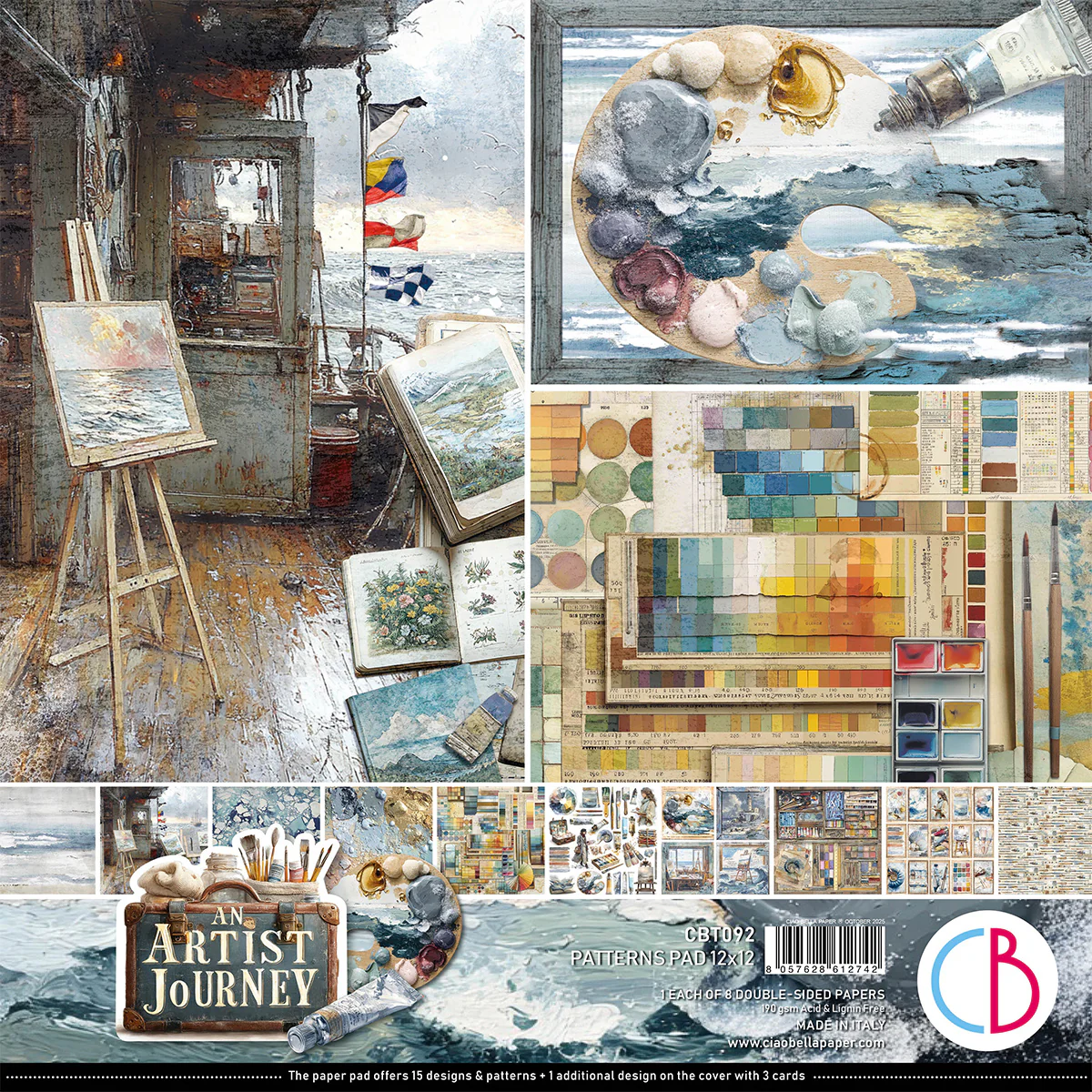 Ciao Bella An Artist Journey 12x12 Inch Patterns Pad (8pcs)