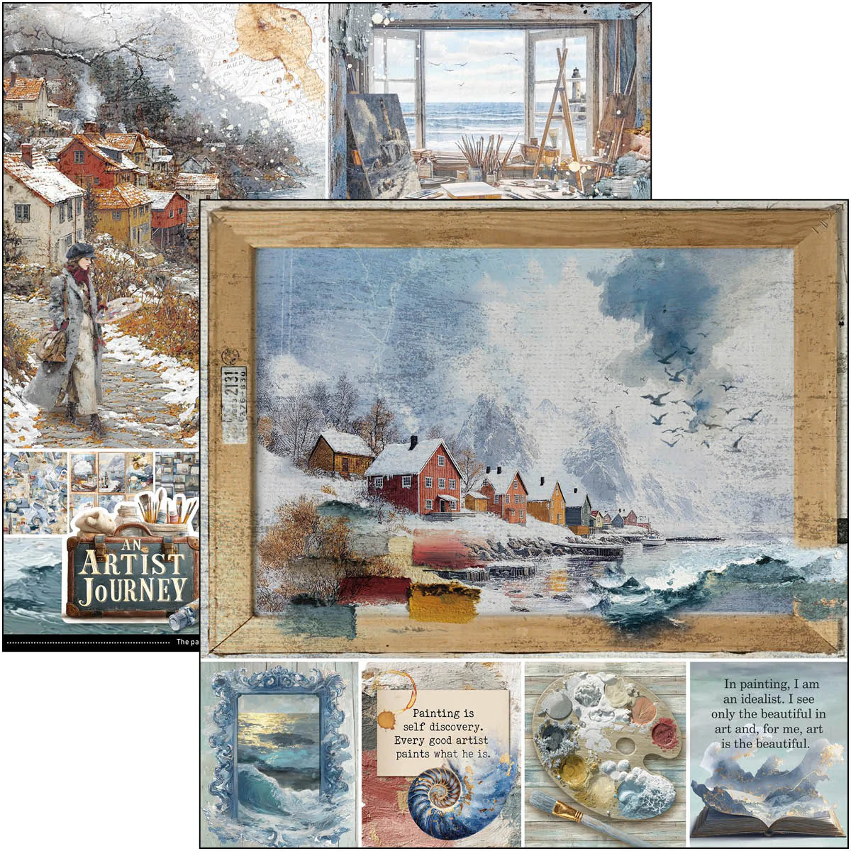 Ciao Bella An Artist Journey 8x8 Inch Paper Pad (12pcs) - Image 14