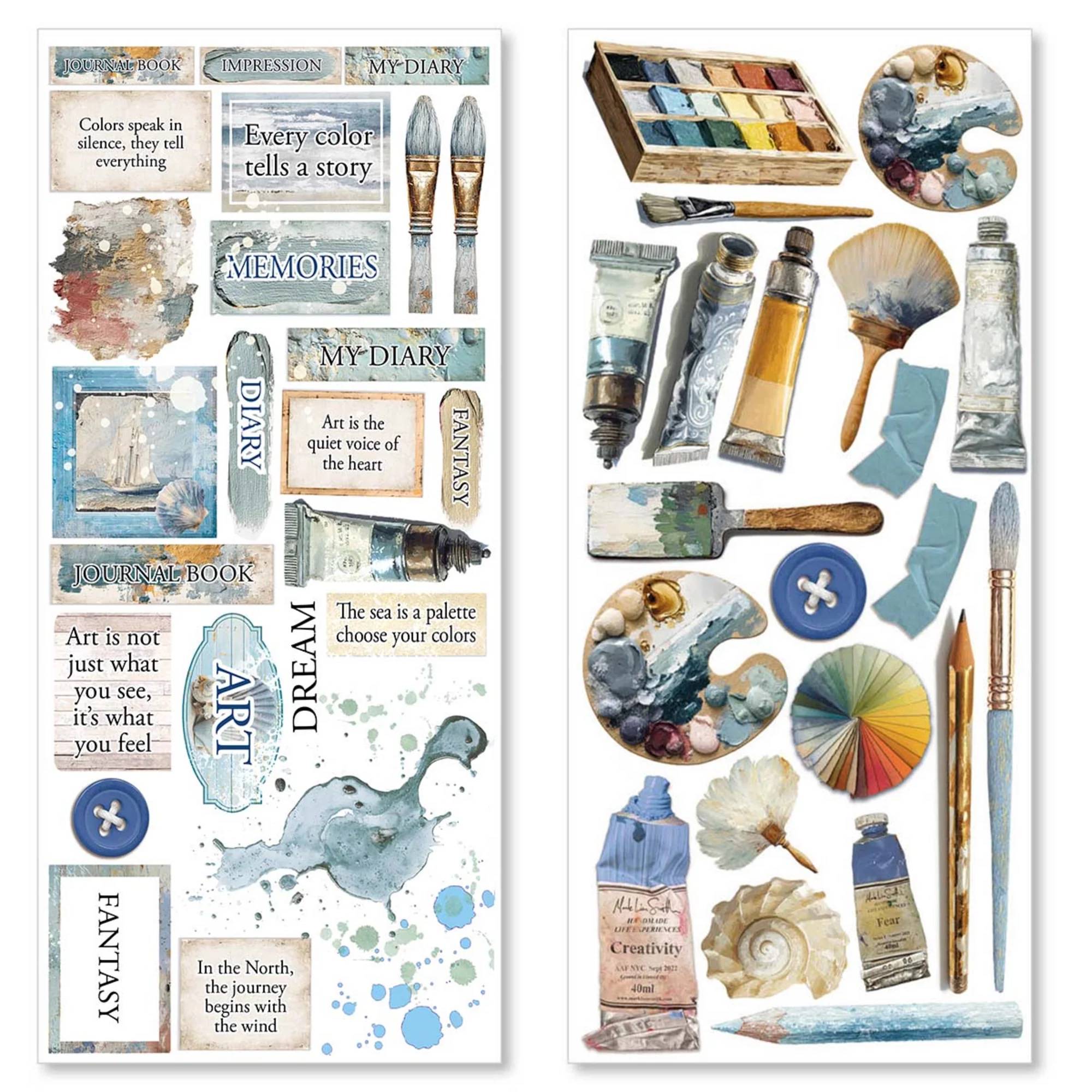 Ciao Bella An Artist Journey Transparent Adhesive Sheets (5pcs) - Image 4