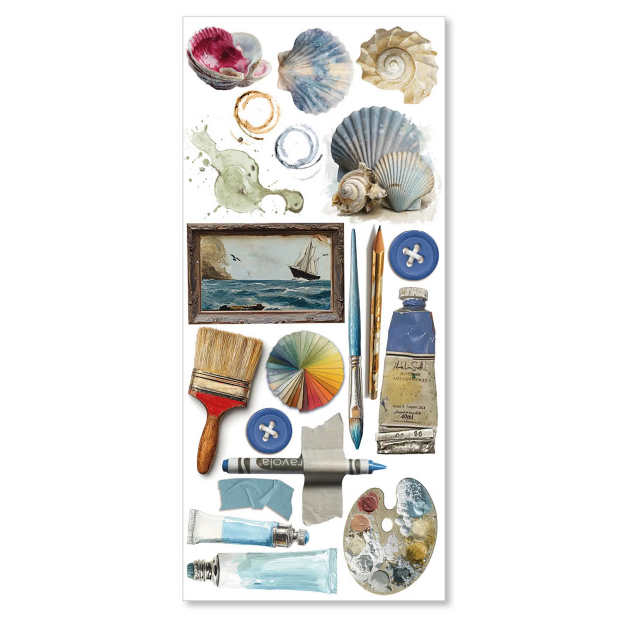 Ciao Bella An Artist Journey Transparent Adhesive Sheets (5pcs) - Image 5