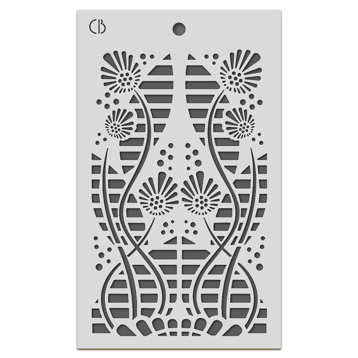 Ciao Bella Celestial 5x8 Inch Texture Stencil Tikal