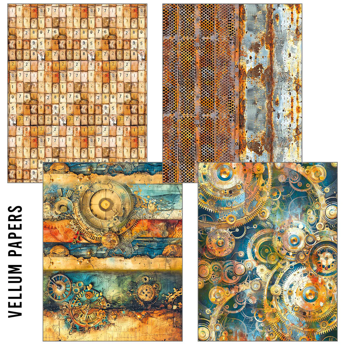 Ciao Bella Craftmix Mixed A5 Paper Pack Past Time (8pcs) - Image 3