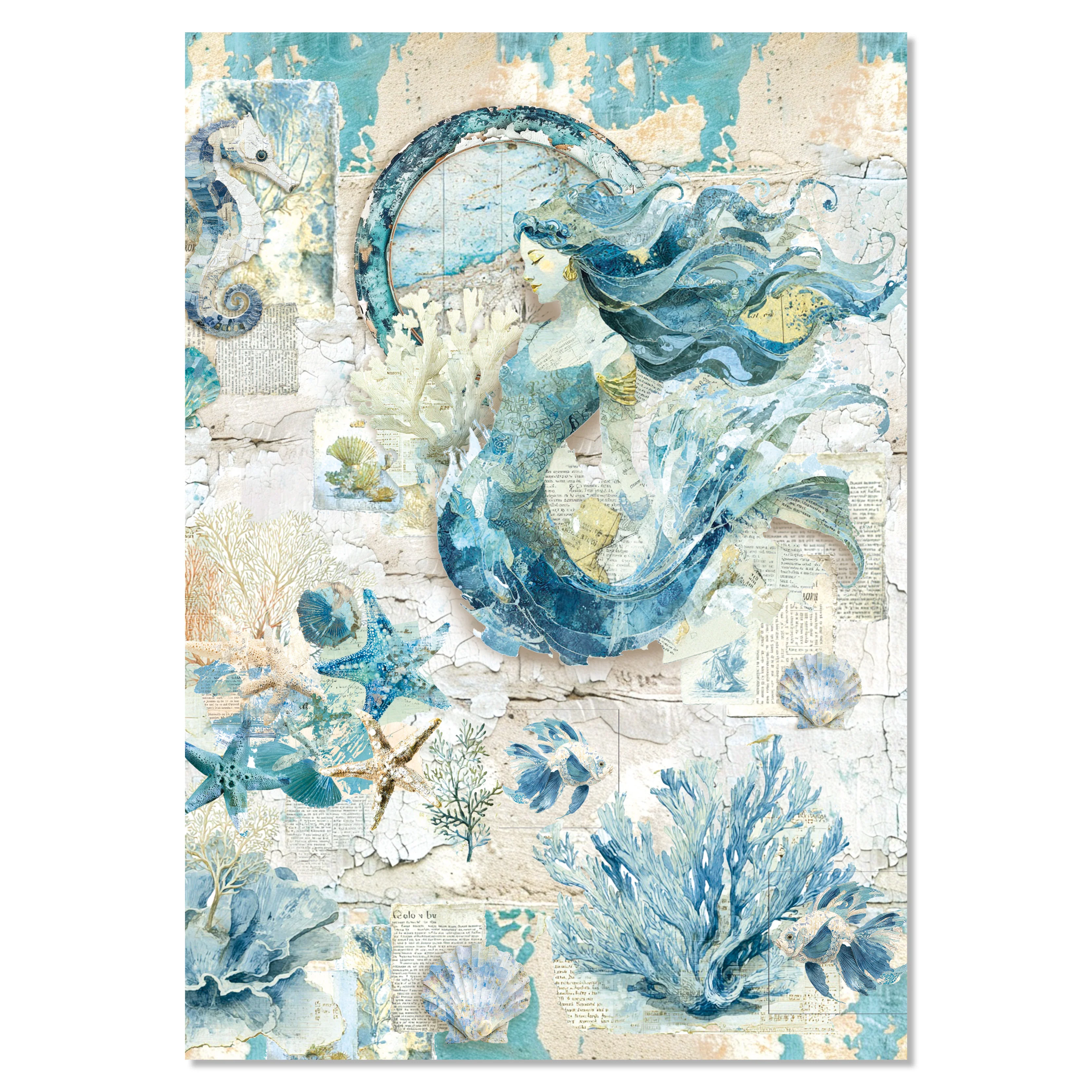 Ciao Bella Edge of the Ocean A4 Mixed Media Rice Paper (4pcs) - Image 2