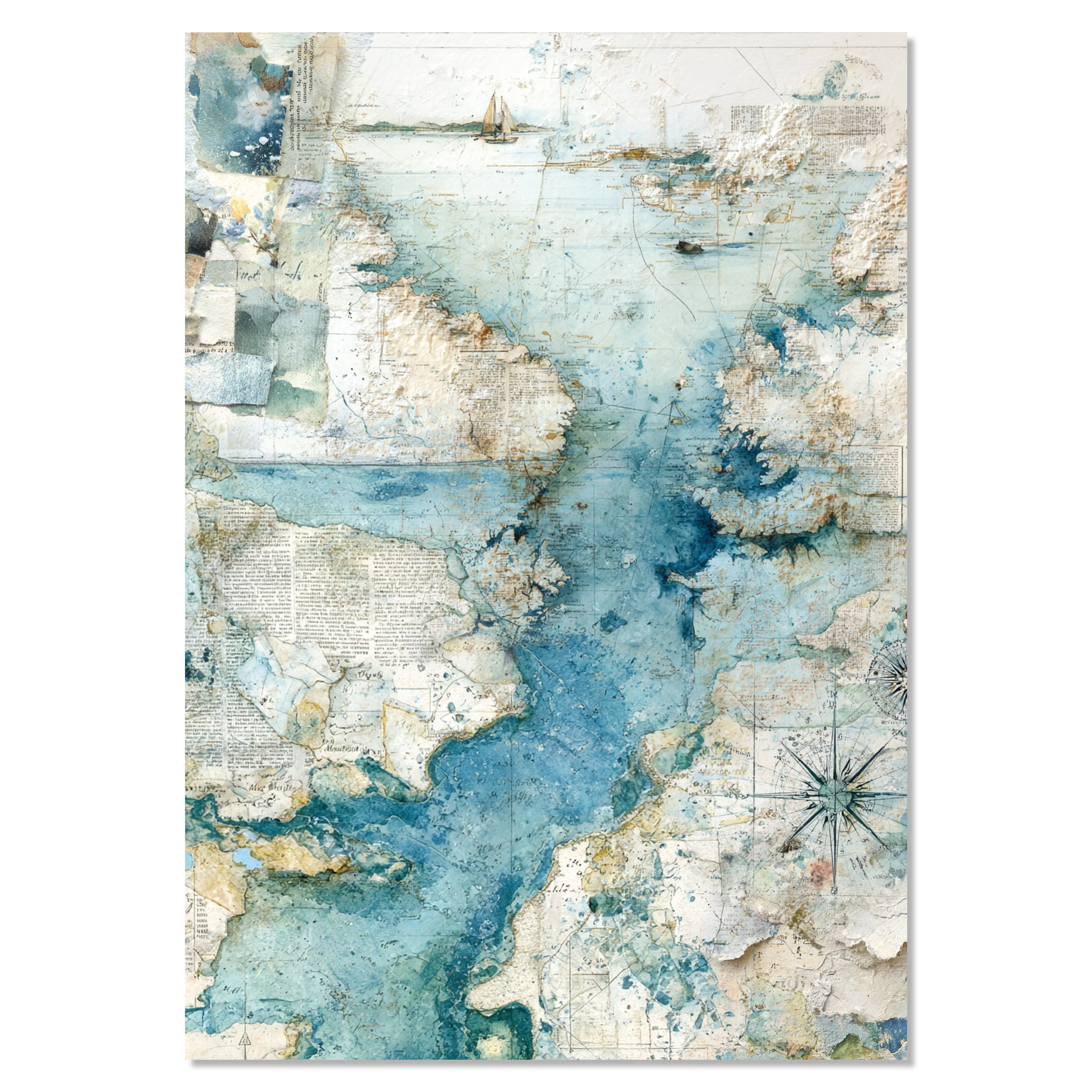 Ciao Bella Edge of the Ocean A4 Mixed Media Rice Paper (4pcs) - Image 4