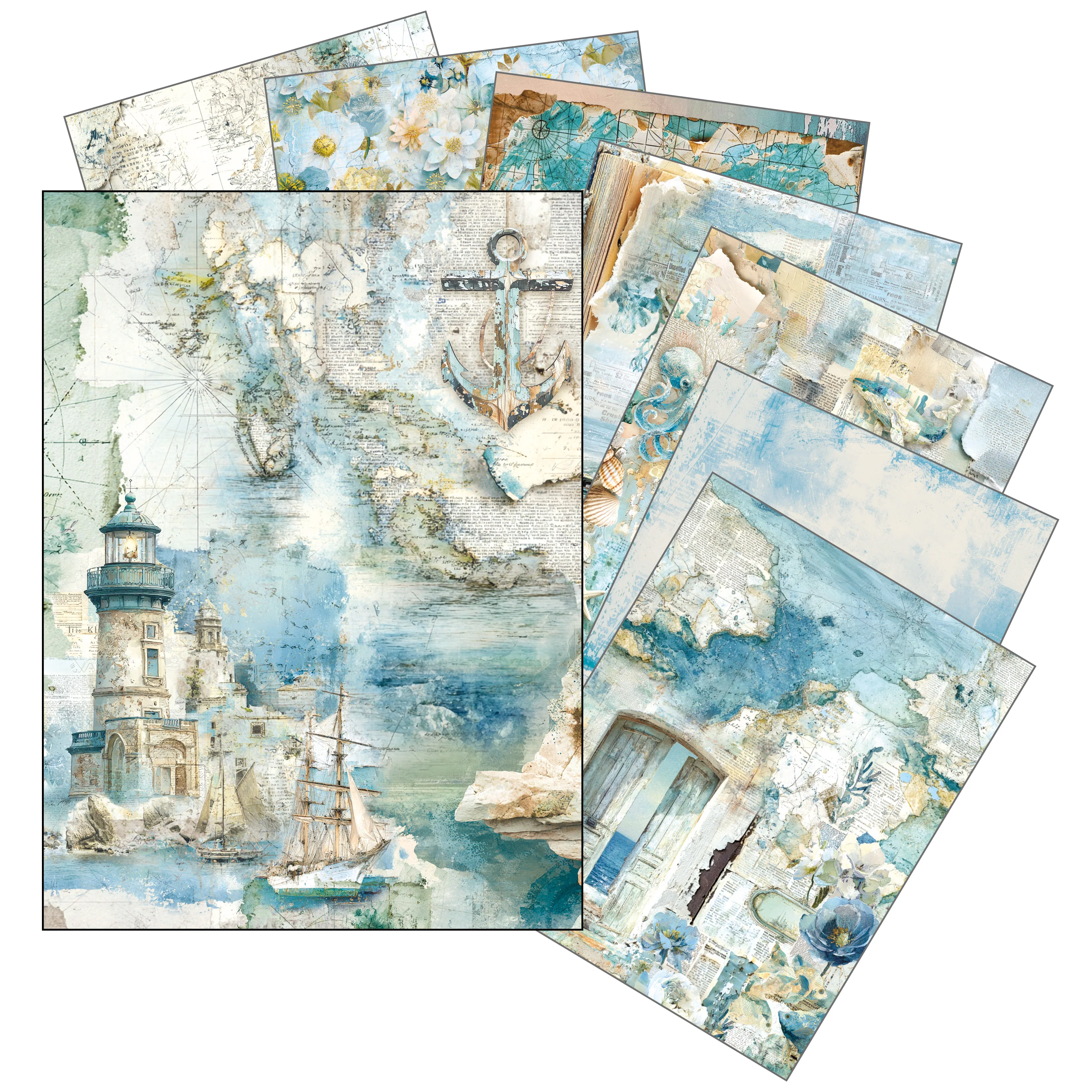 Ciao Bella Edge of the Ocean A5 Rice Paper Mixed (8pcs)
