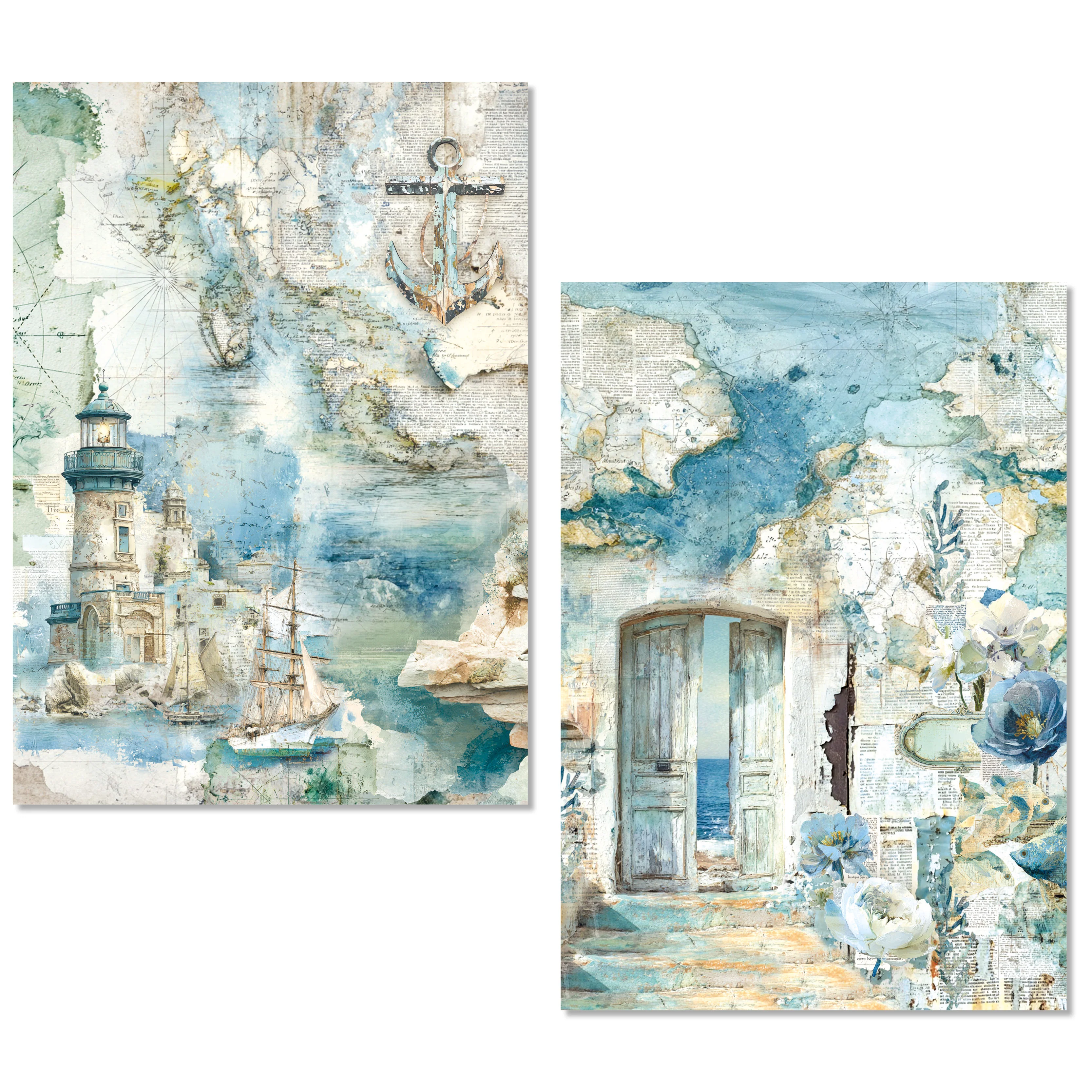 Ciao Bella Edge of the Ocean A5 Rice Paper Mixed (8pcs) - Image 2