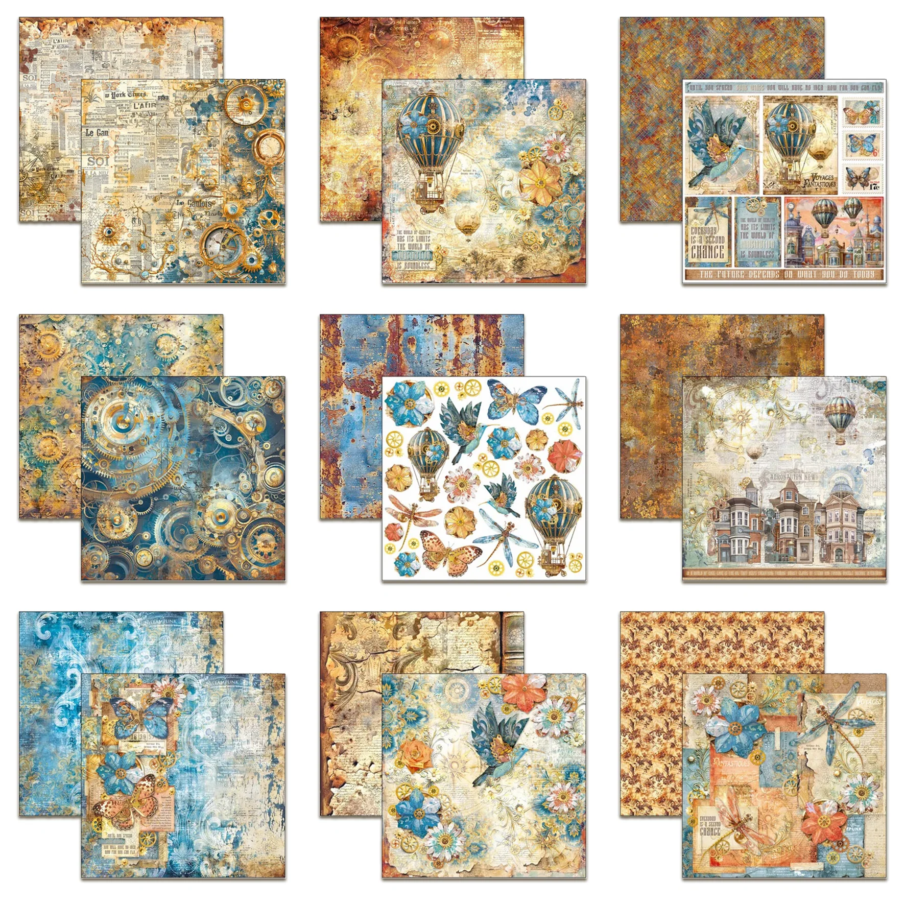 Ciao Bella Esprit de Voyage 8x8 Inch Paper Pad (12pcs)