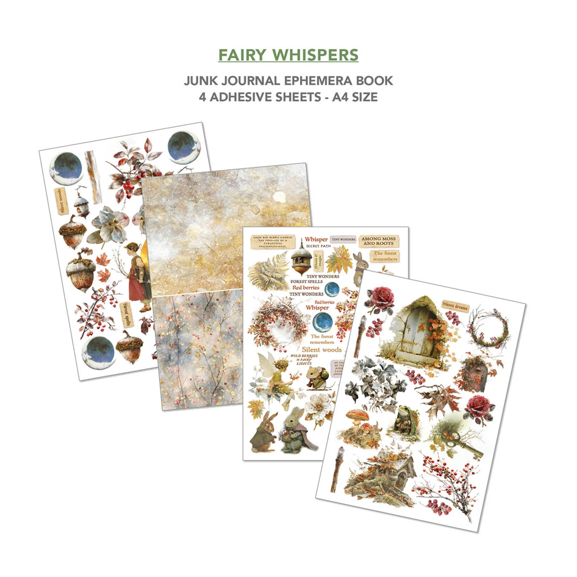 Ciao Bella Fairy Whispers A4 Junk Journal Ephemera Book (32pcs) - Image 6