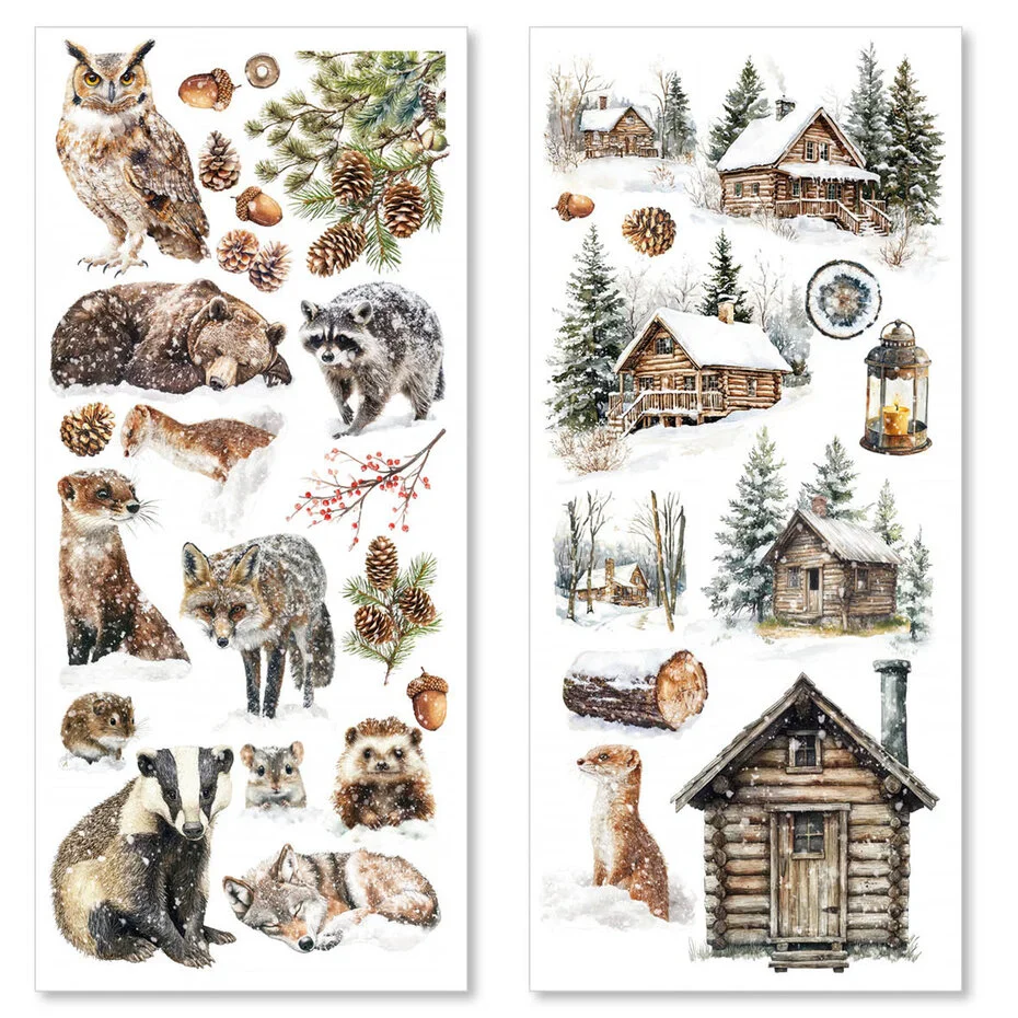 Ciao Bella Forest Tales Transparent Adhesive Sheets (5pcs) - Image 2