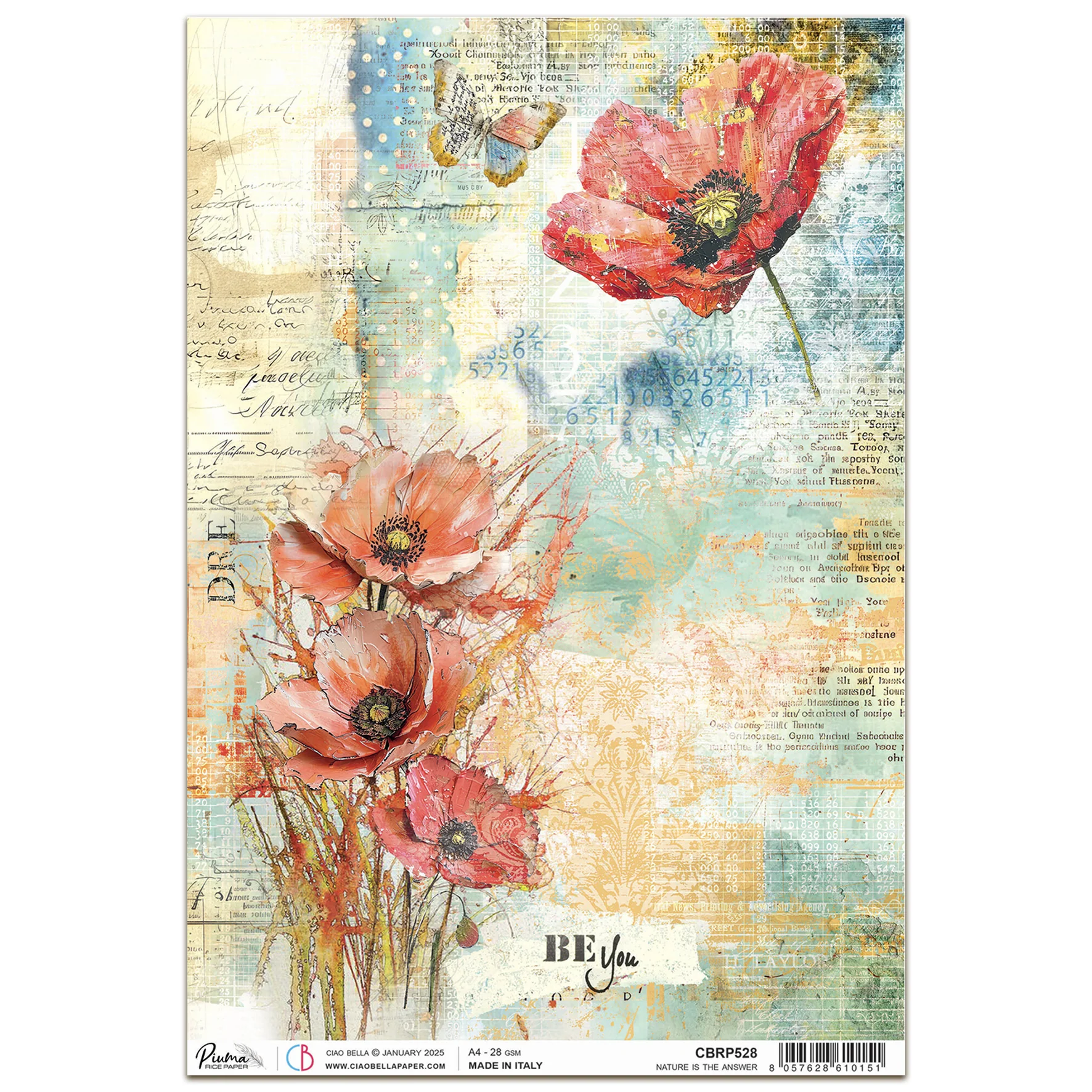 Ciao Bella Majestic Dream Rice Paper A4 Nature is the Answer (1pc)