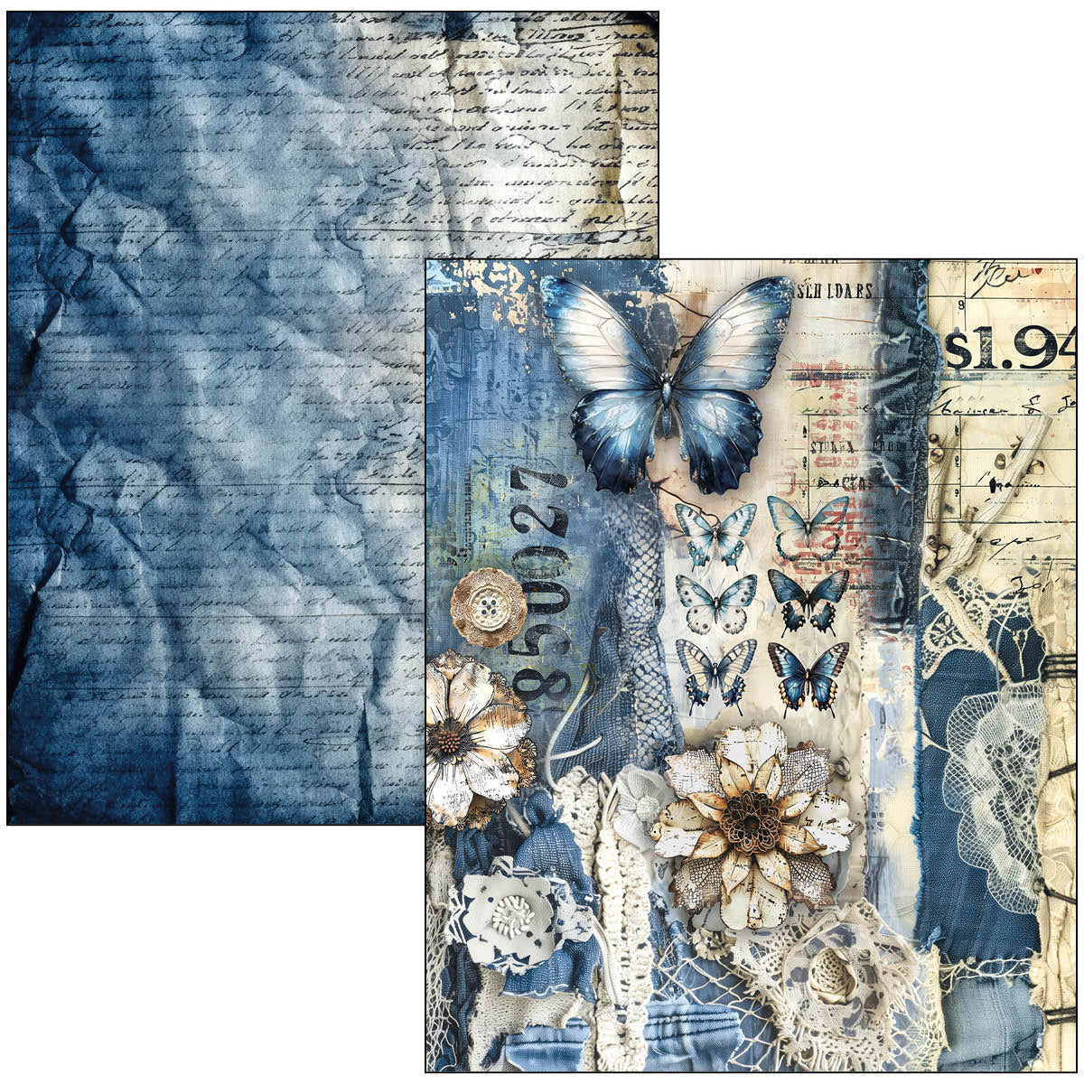 Ciao Bella Mixed Media Book A4 Maxi Urban Blue Denim - Image 15