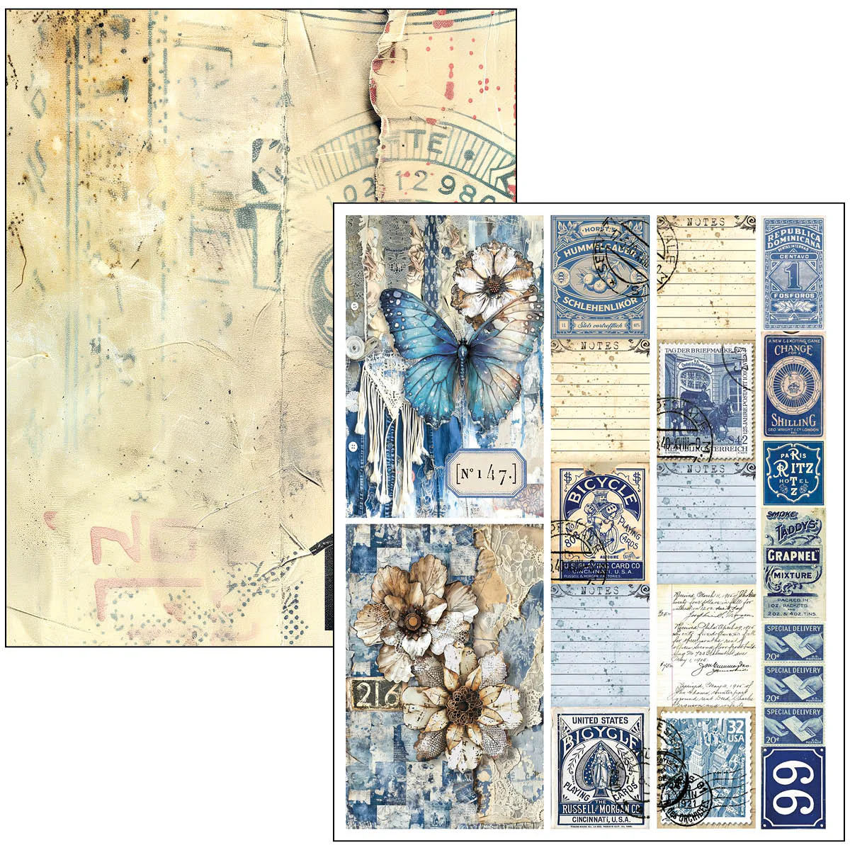 Ciao Bella Mixed Media Book A4 Maxi Urban Blue Denim - Image 27