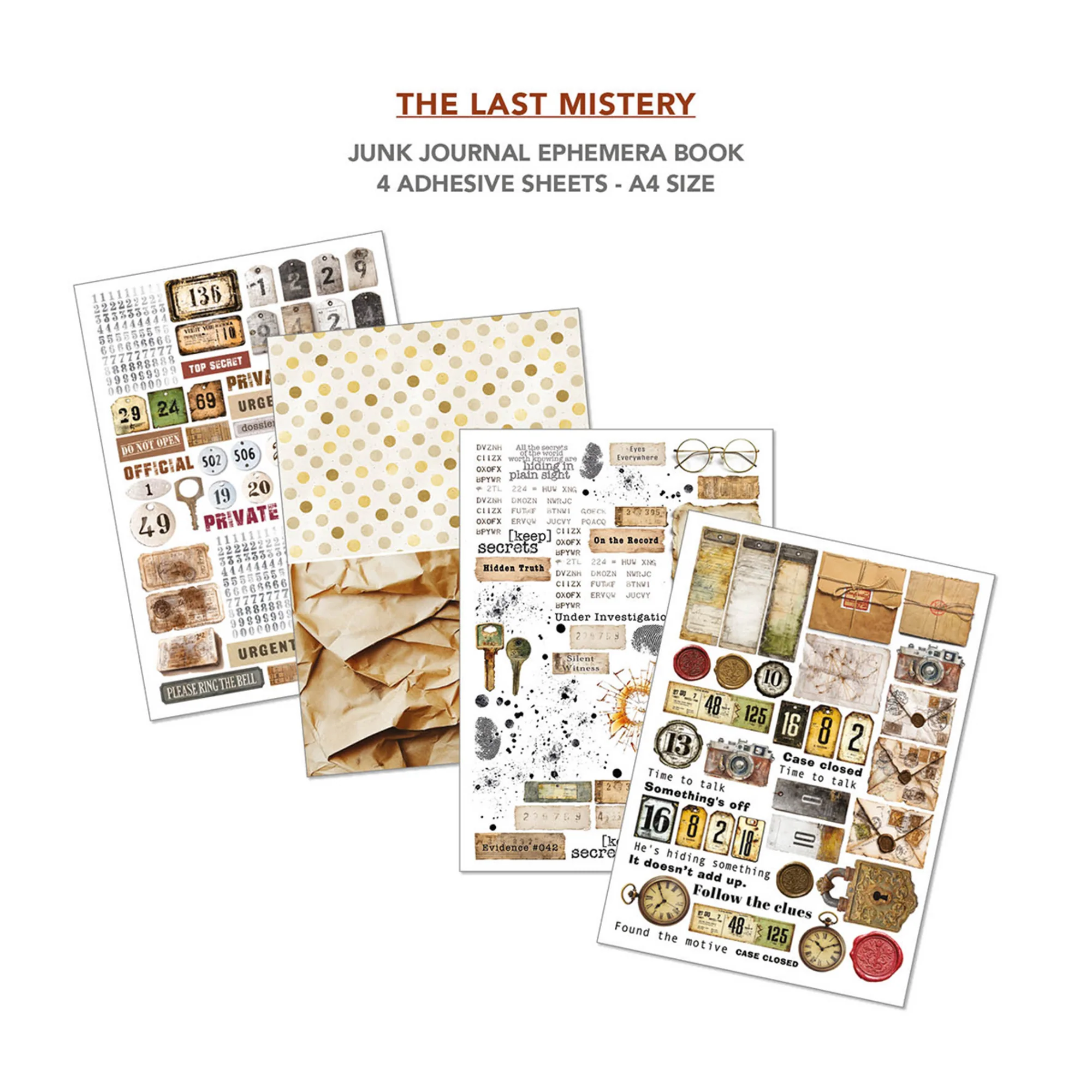 Ciao Bella The Last Mystery A4 Junk Journal Ephemera Book (32pcs) - Image 6