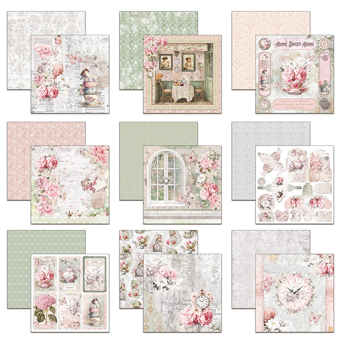 Ciao Bella Timeless Moments 12x12 Inch Paper Pad (12pcs) - Image 2