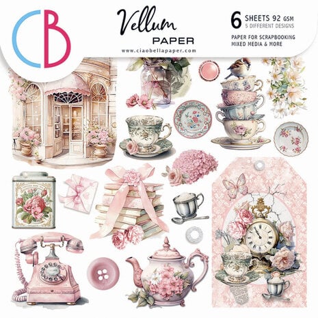Ciao Bella Timeless Moments 6x6 Inch Vellum Fussy Cut (6pcs) - Image 2