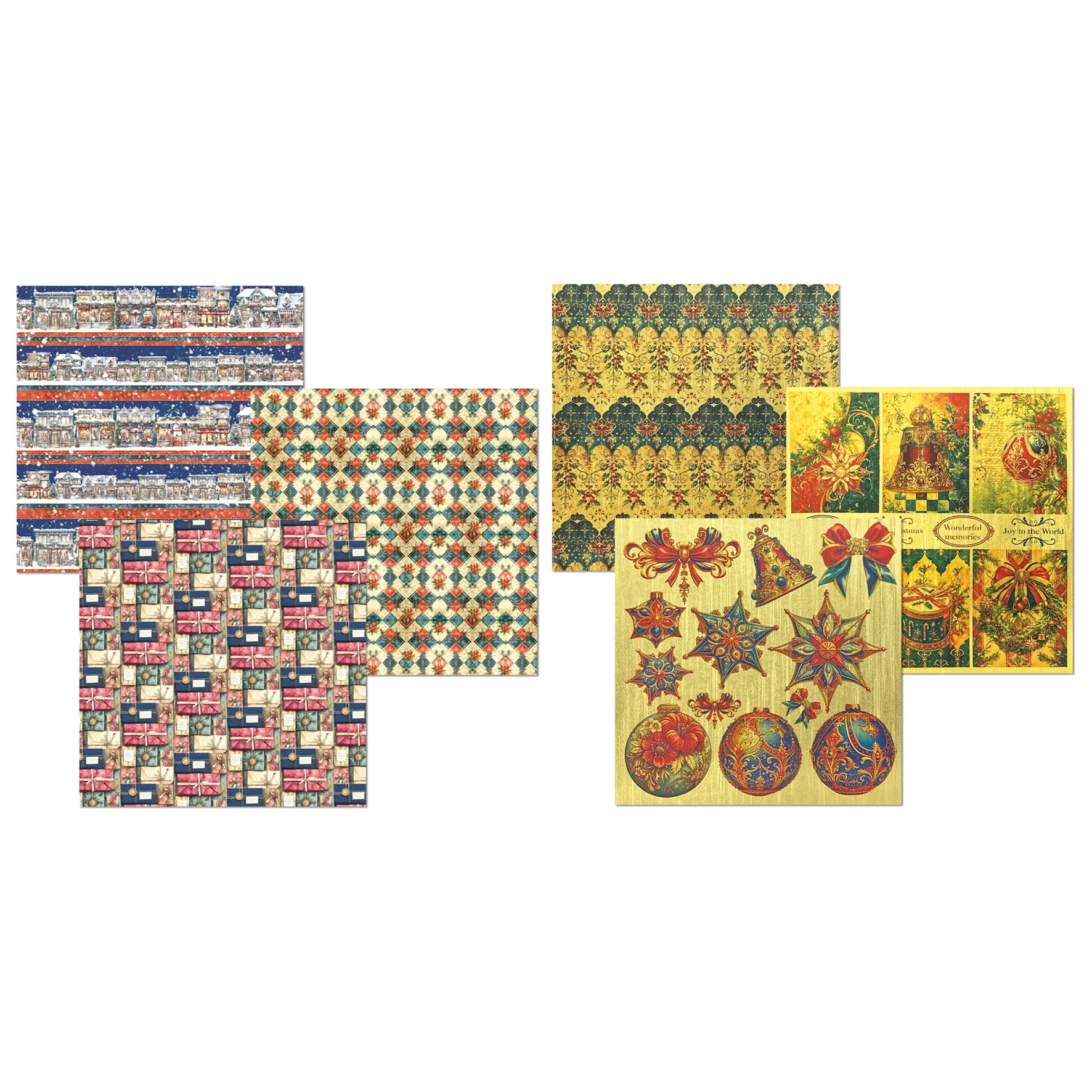 Ciao Bella Toy Shop 6x6 Inch Deluxe Paper Gold & Vellum Dual Pack Mixed (6pcs) - Image 2