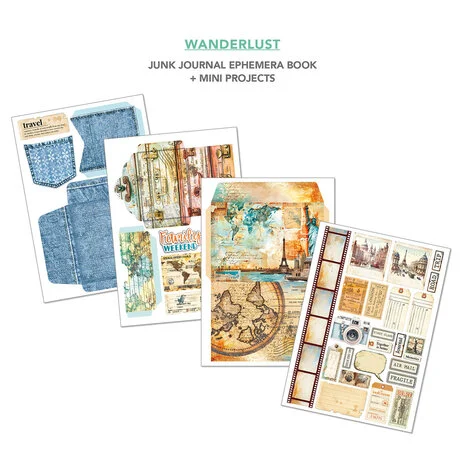 Ciao Bella Wanderlust A4 Junk Journal Ephemera Book (32pcs) - Image 2