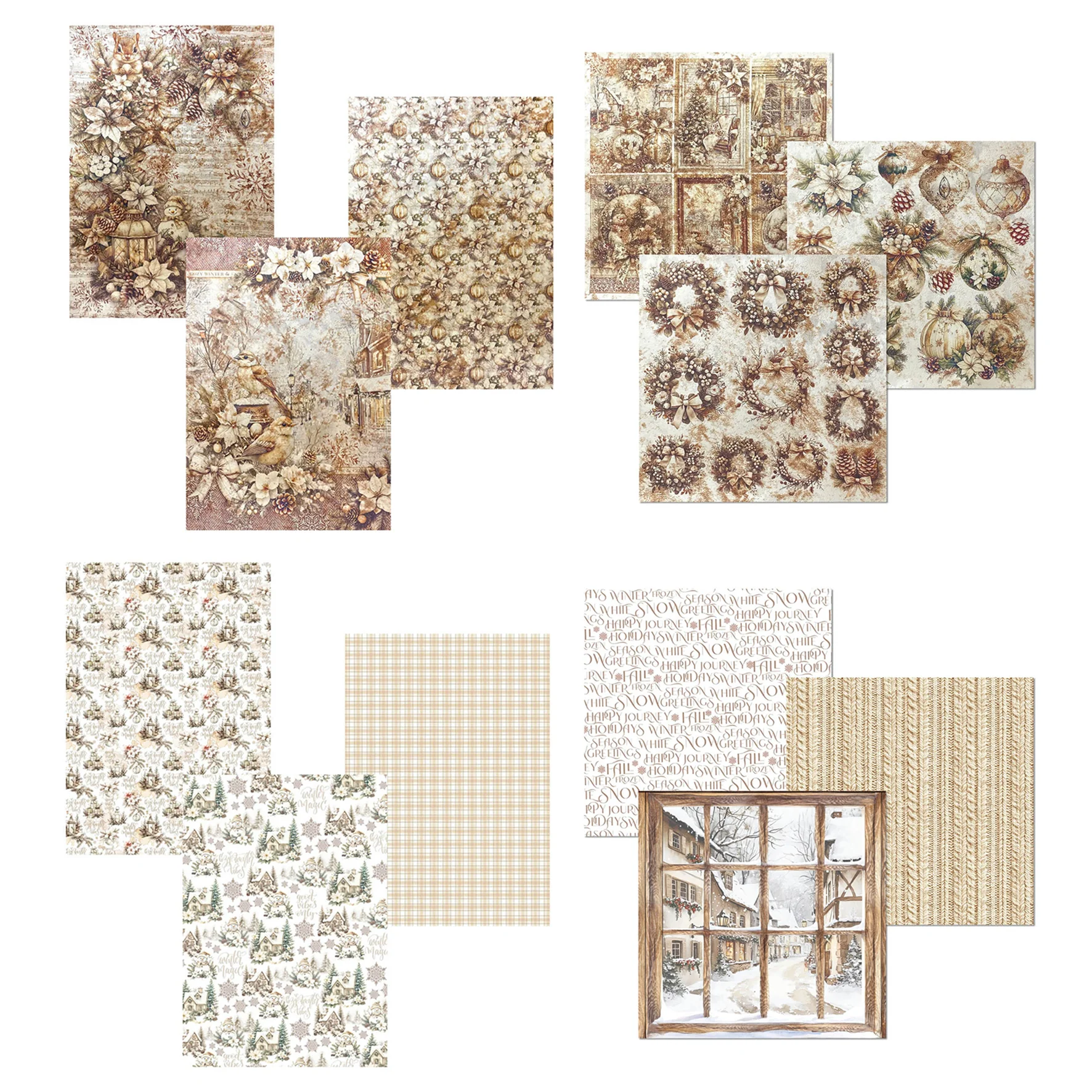 Ciao Bella Winter Season 6x6" & A4 Deluxe Paper Pearl Copper & Vellum Bundle - Image 2