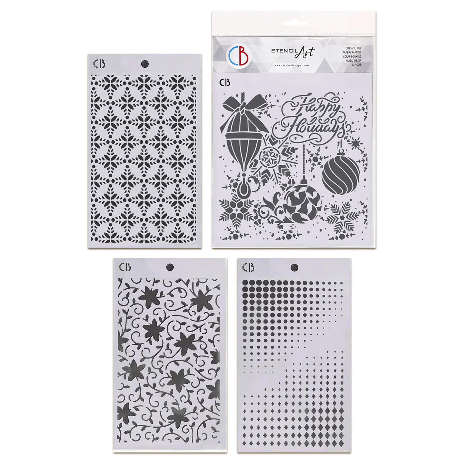 Ciao Bella Winter Season Stencil Bundle