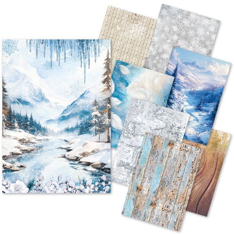 Ciao Bella Winter Wonderland A5 Rice Paper Mixed (8pcs)