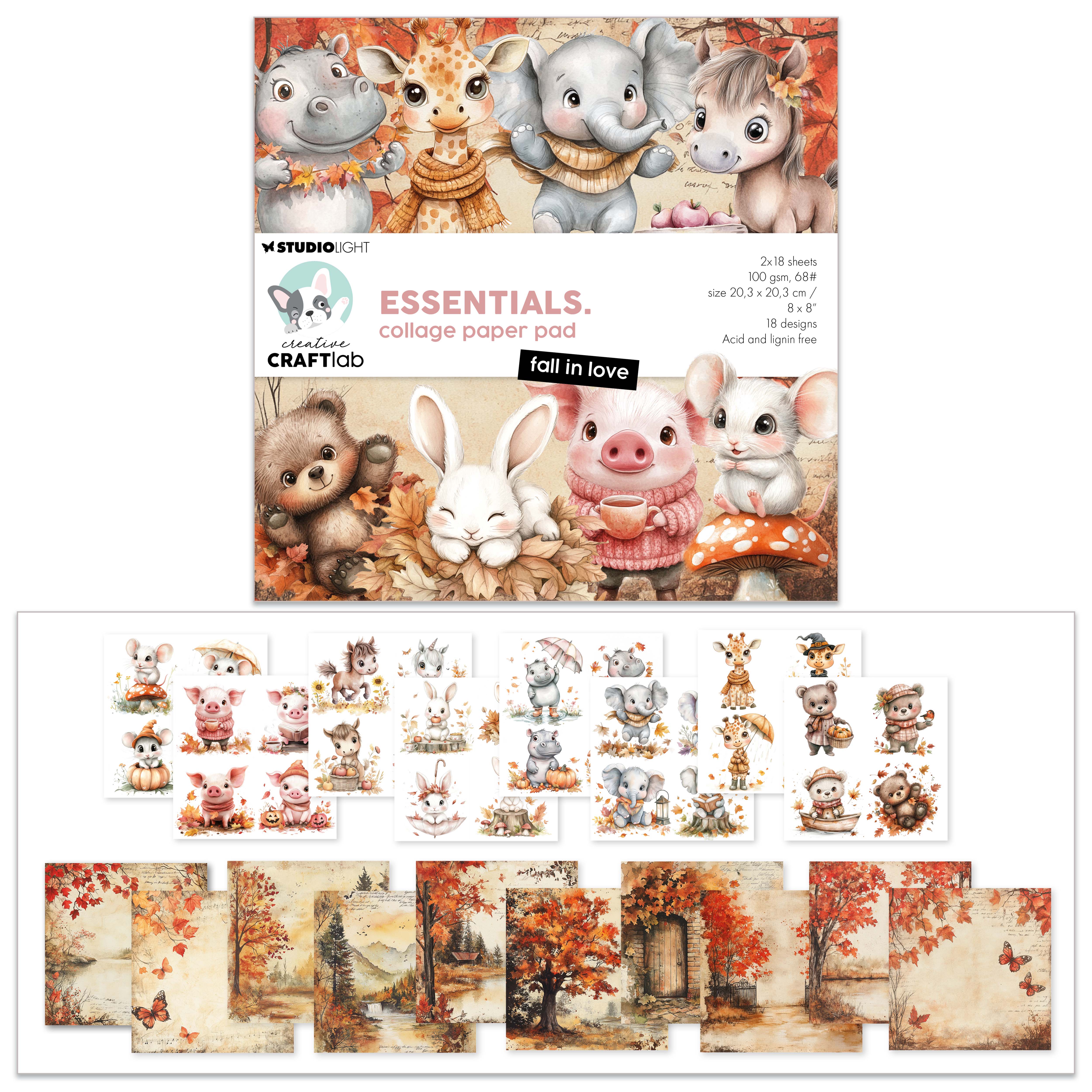 Creative Craftlab Essentials Collage Paper Pad Fall in Love