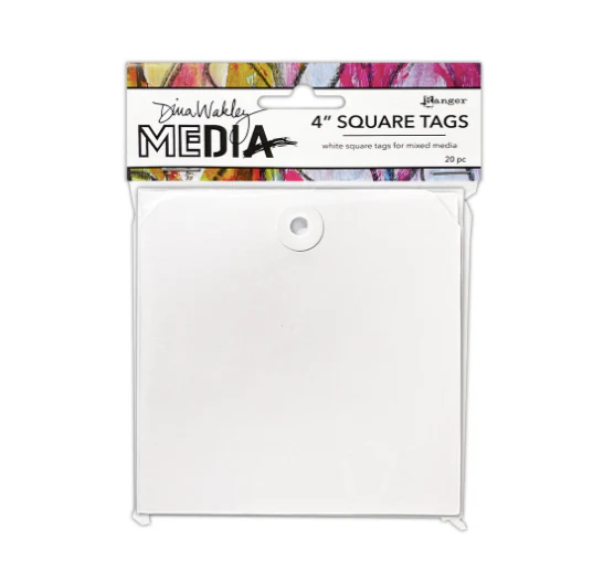 Ranger Dina Wakley MEdia Square Tags 4 Inch (20pcs)