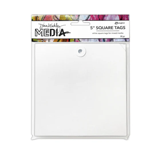 Ranger Dina Wakley MEdia Square Tags 5 Inch (20pcs)