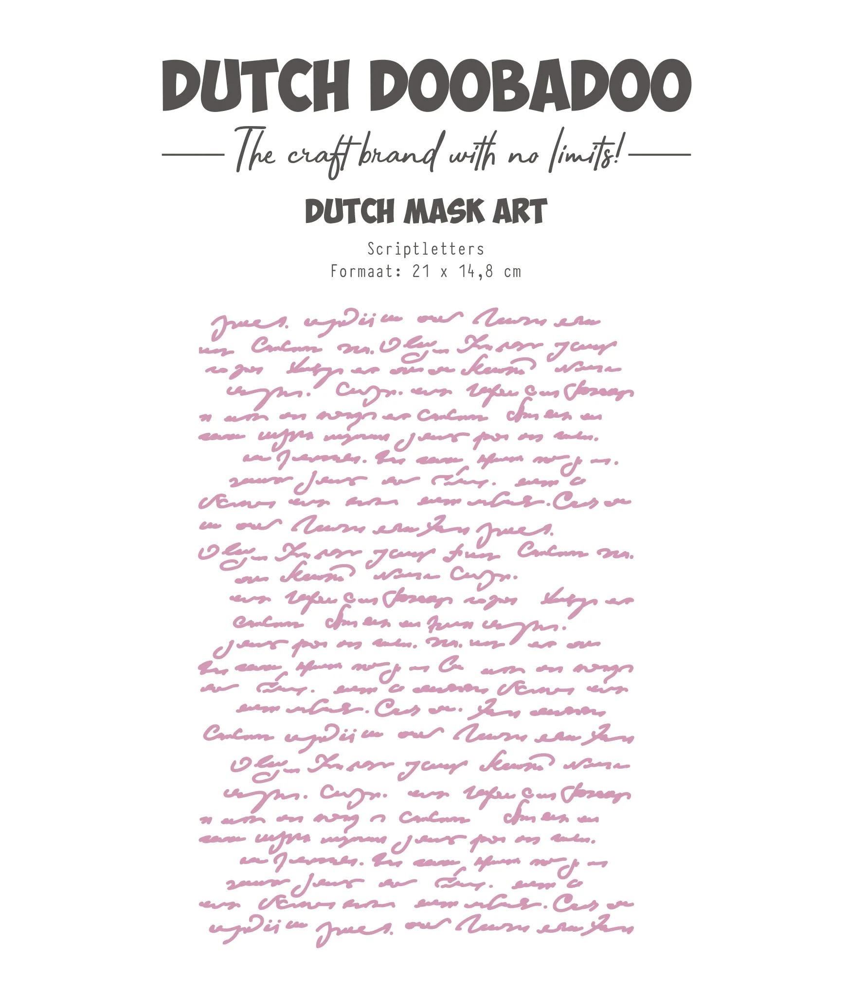 Dutch Doobadoo Woodland Springs Mask Art A5 Script letters A5
