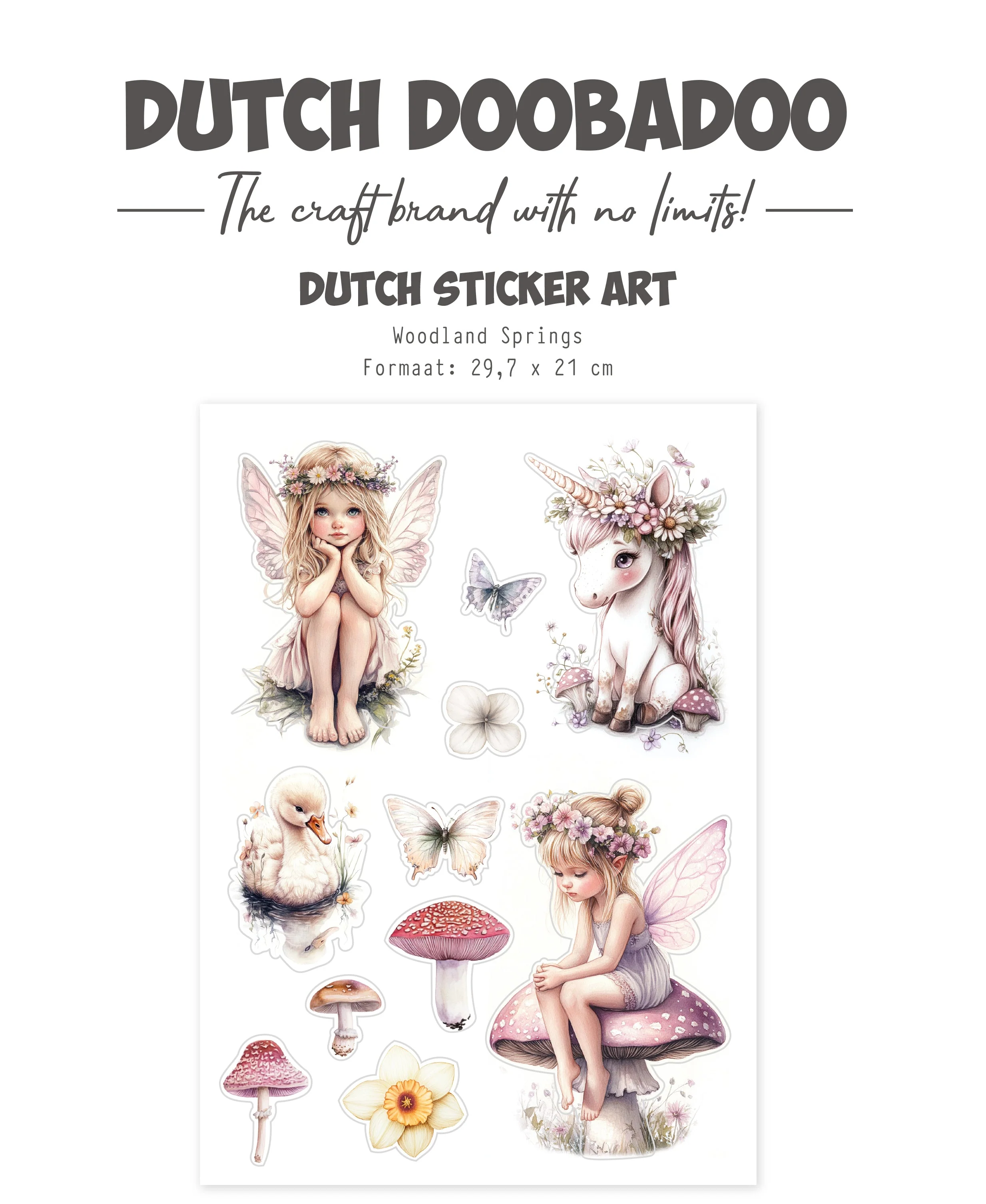 Dutch Doobadoo Woodland Springs Transparent Stickers A4
