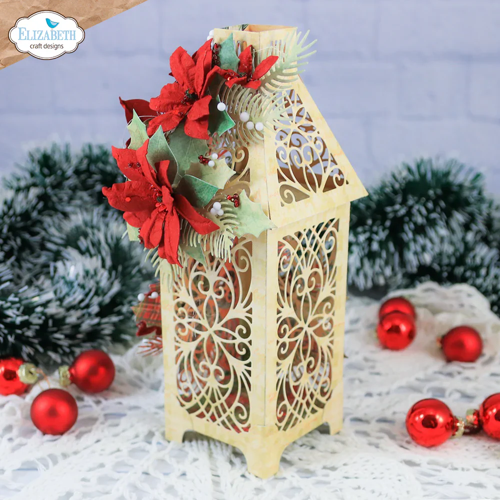 Elizabeth Craft Designs Festive Holly - Lantern & Poinsettia Die Bundle - Image 3