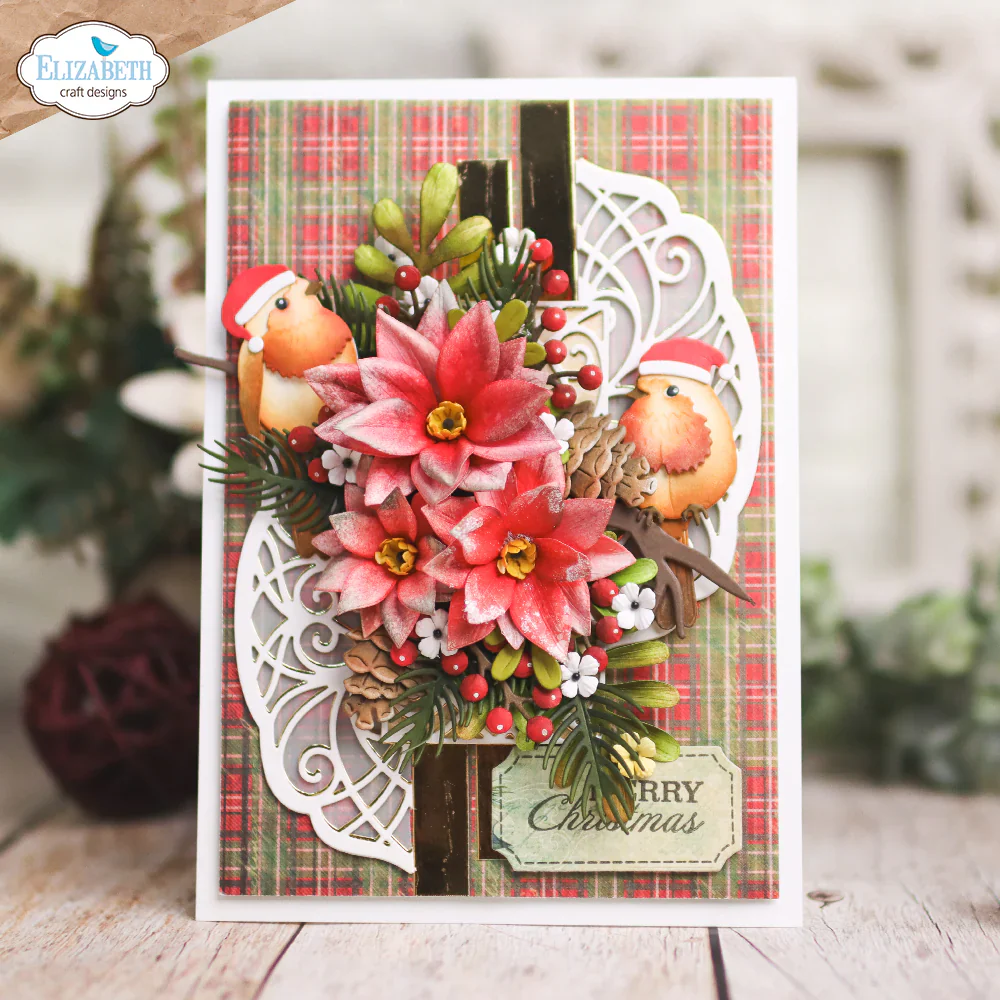 Elizabeth Craft Designs Festive Holly - Lantern & Poinsettia Die Bundle - Image 7