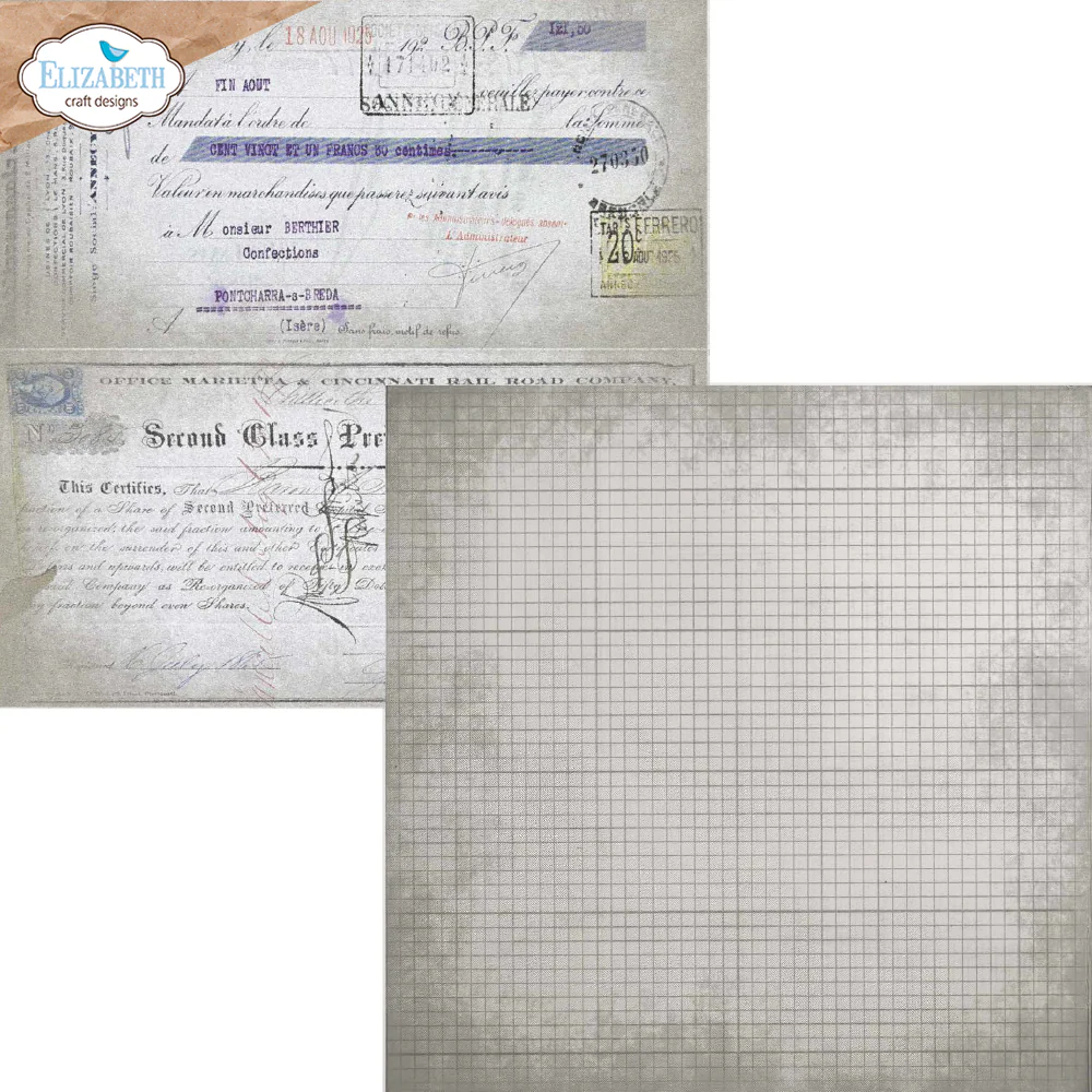 Elizabeth Craft Designs Beautifully Worn 12x12 Inch Patterned Cardstock Backgrounds Volume 5 by Devid Roodenburg - Image 6