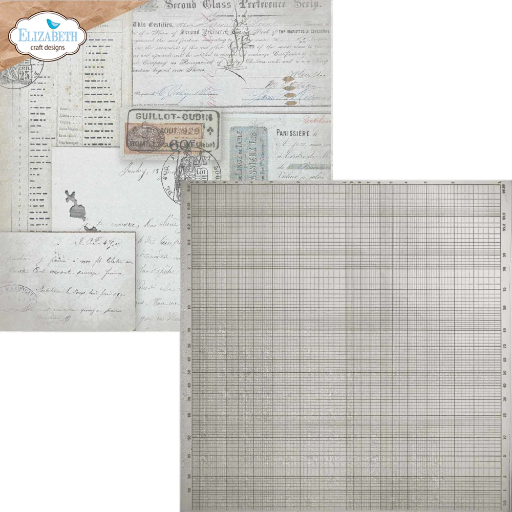 Elizabeth Craft Designs Beautifully Worn 12x12 Inch Patterned Cardstock Backgrounds Volume 5 by Devid Roodenburg - Image 8