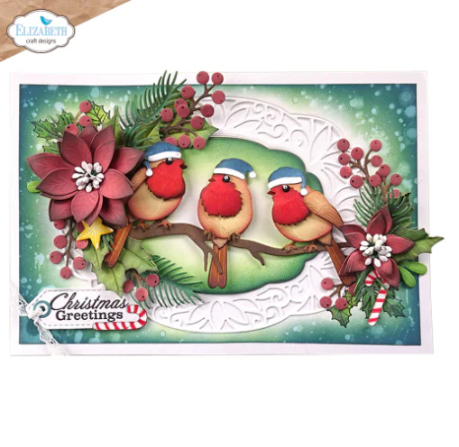 Elizabeth Craft Designs Festive Holly - Holiday Wreath, Winter Greenery & Festive Robin Die Bundle - Image 9
