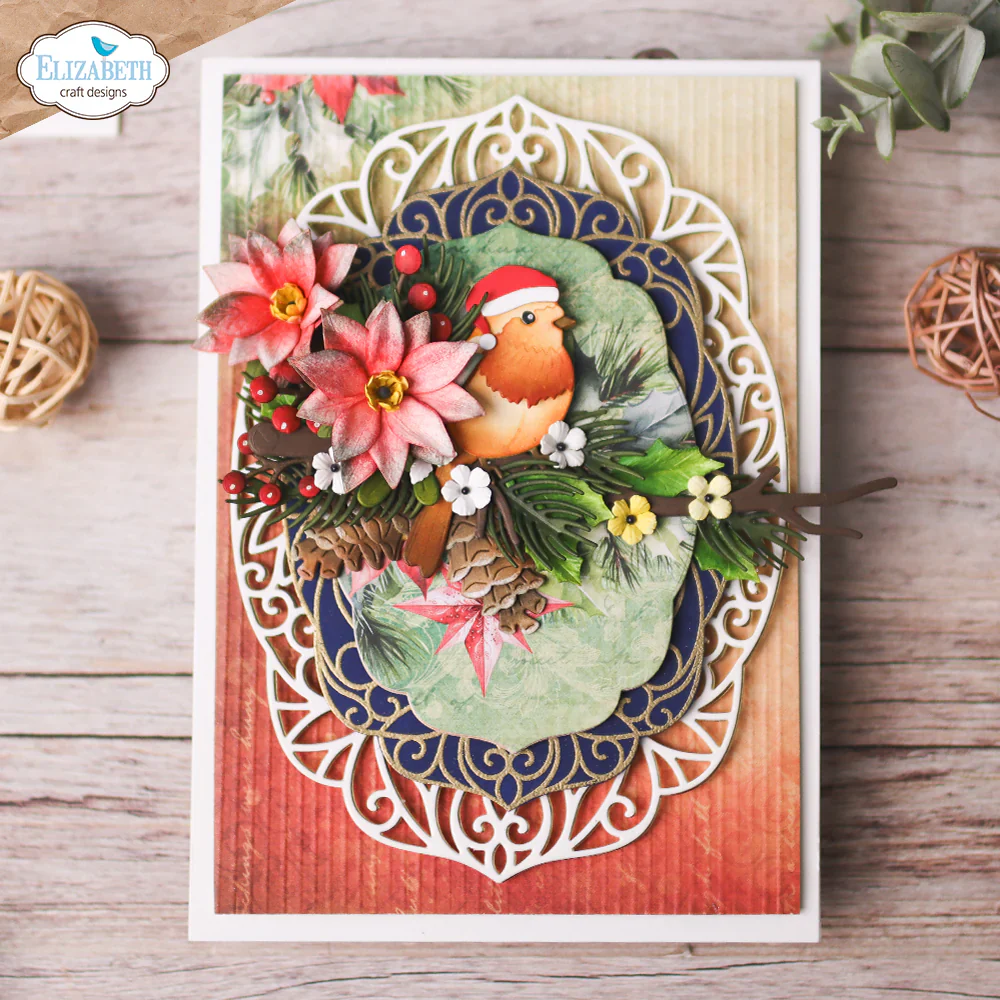 Elizabeth Craft Designs Festive Holly - Stamps Festive Holly Sentiments - Image 2