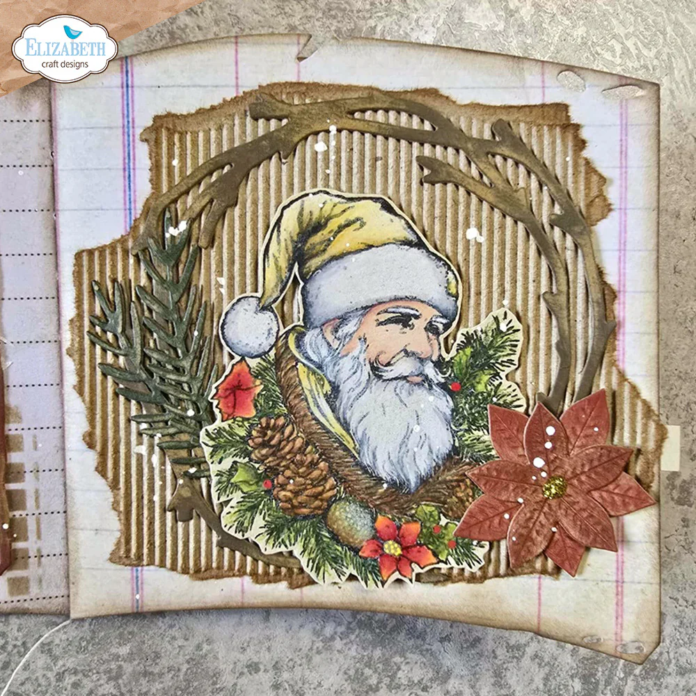 Elizabeth Craft Designs Golden Season - Stamps Santa - Image 4