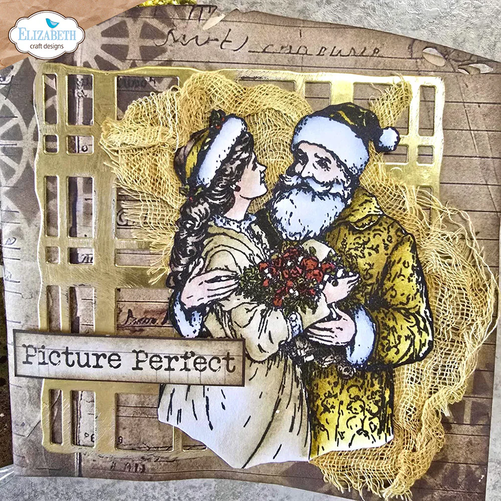 Elizabeth Craft Designs Golden Season - Stamps Santa - Image 5