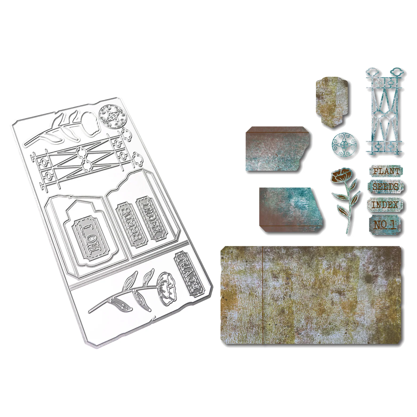 Elizabeth Craft Designs In the Garden Die Plant Index Folder