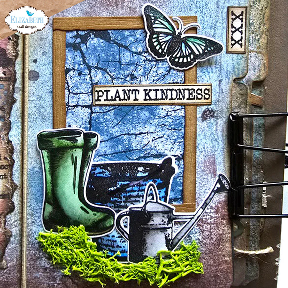 Elizabeth Craft Designs In the Garden Stamps Cracked Fields - Image 2