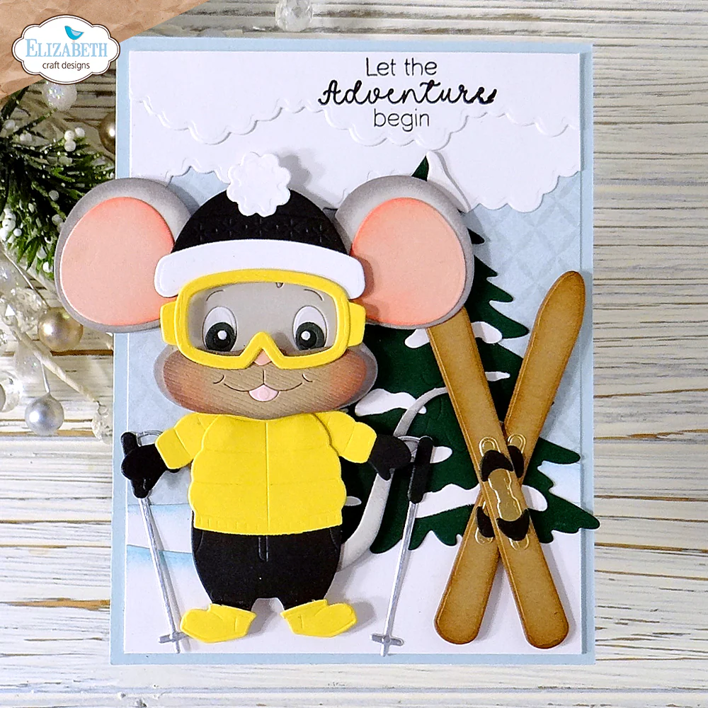 Elizabeth Craft Designs Living it Up - Die Big Mouse Winter Accessories - Image 2