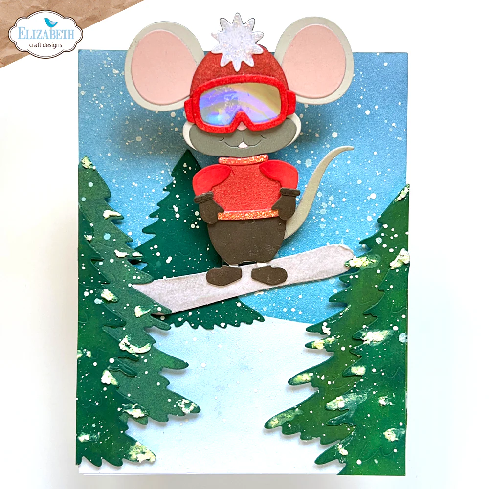 Elizabeth Craft Designs Living it Up - Die Little Mouse Winter Accessories - Image 2