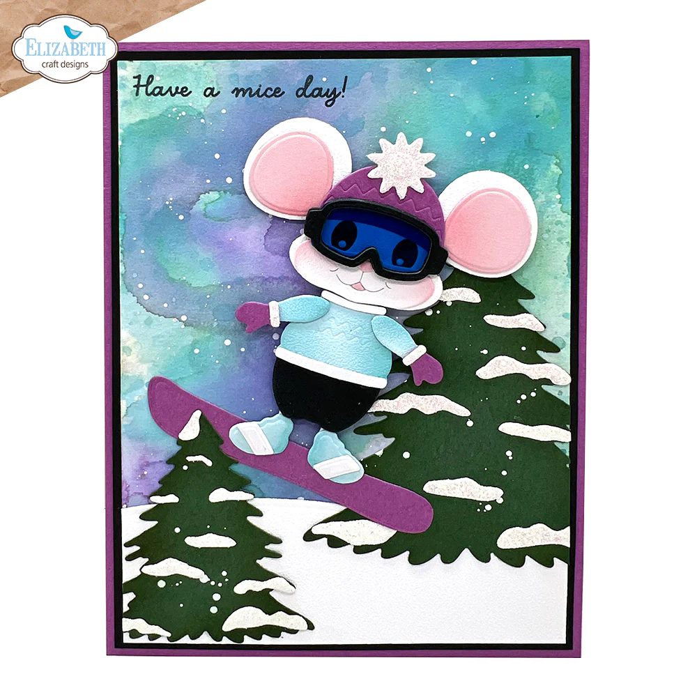 Elizabeth Craft Designs Living it Up - Die Little Mouse Winter Accessories - Image 4