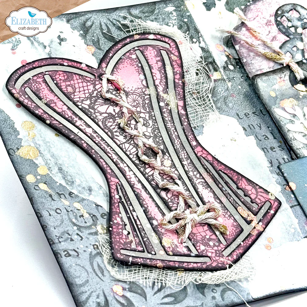 Elizabeth Craft Designs Mr. & Mrs. Dies Laced Up - Image 4