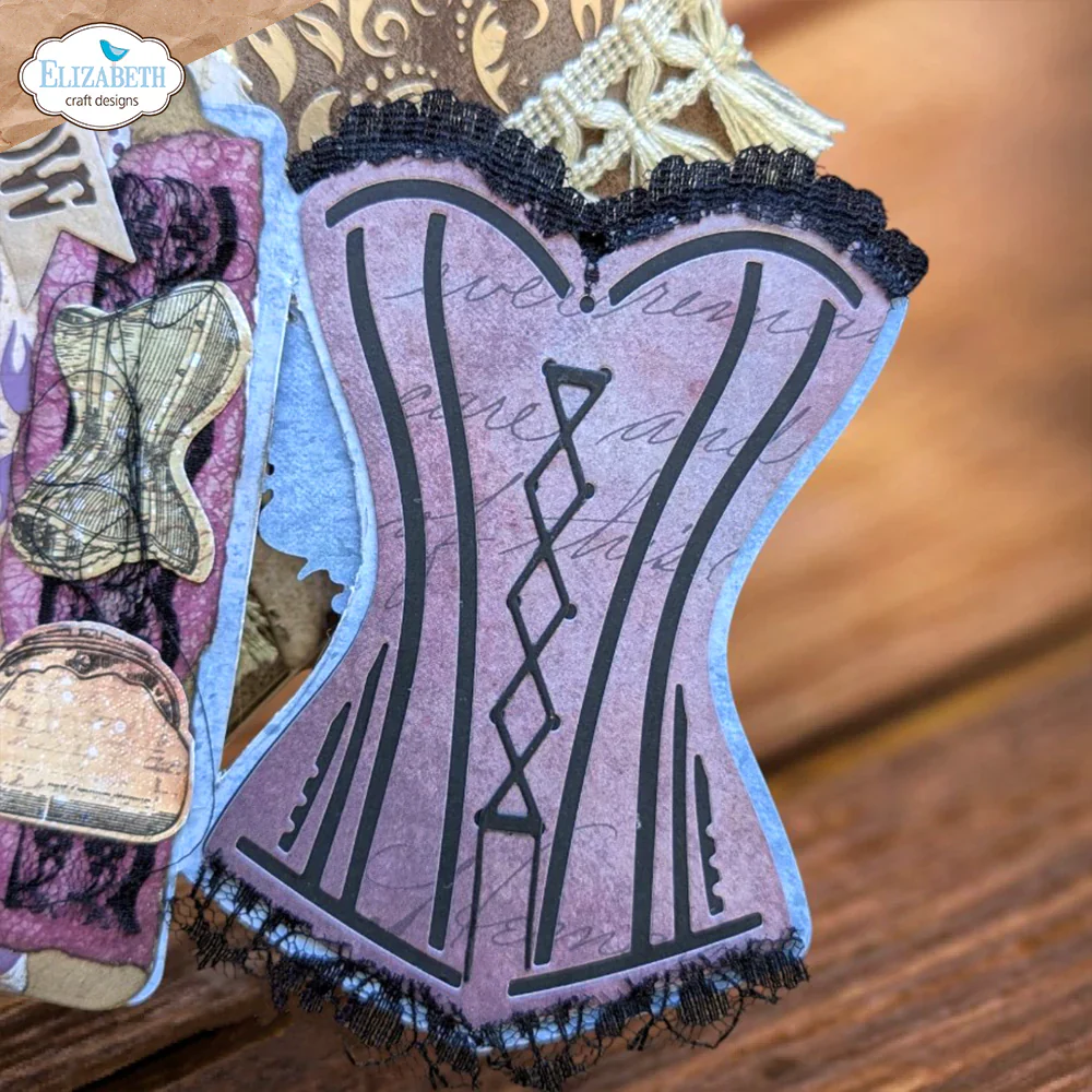 Elizabeth Craft Designs Mr. & Mrs. Dies Laced Up - Image 7