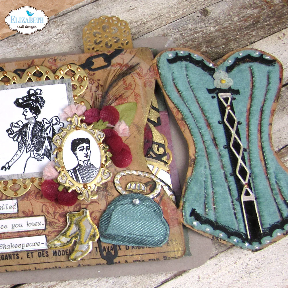 Elizabeth Craft Designs Mr. & Mrs. Dies Laced Up - Image 8