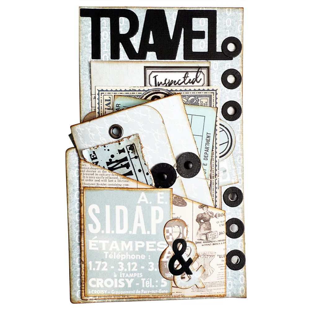 Elizabeth Craft Designs Once in a Lifetime Die Slanting Library Pocket With Bag - Image 2