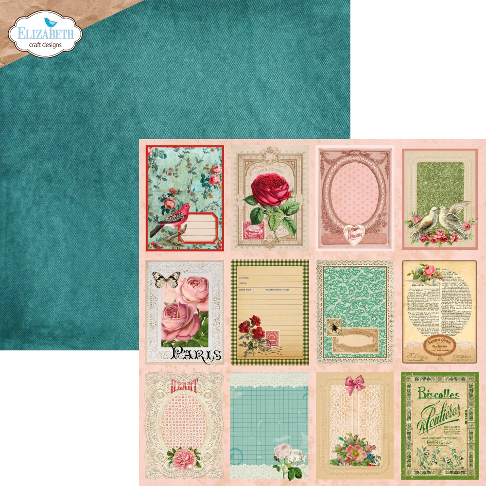 Elizabeth Craft Designs Romantic Revival - 12x12 Inch Patterned Cardstock Paper - Image 3