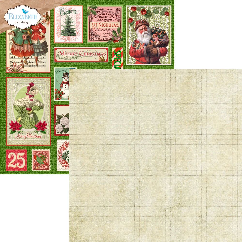 Elizabeth Craft Designs Romantic Revival - 12x12 Inch Patterned Cardstock Paper - Image 4